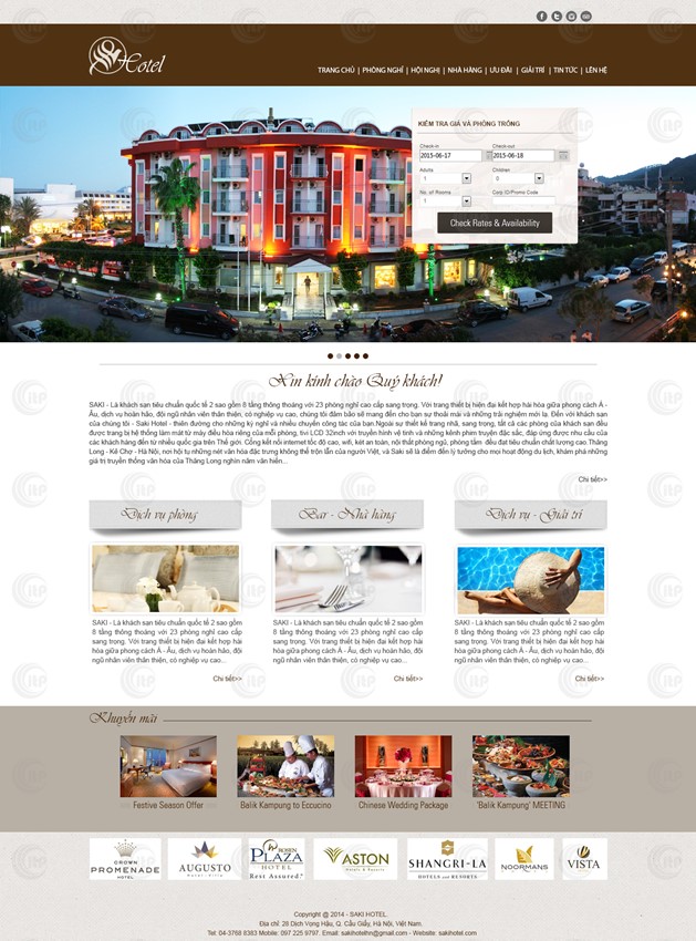 Hình ảnh của Mẫu thiết kế web khách sạn