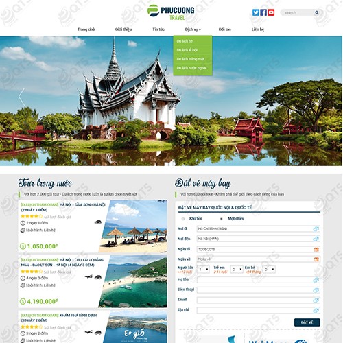 Hình ảnh của Thiết kế website Du lịch - Khách sạn PhuCuong travel