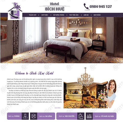 Hình ảnh của Thiết kế website Du lịch - Khách sạn Hotel Lys homestay