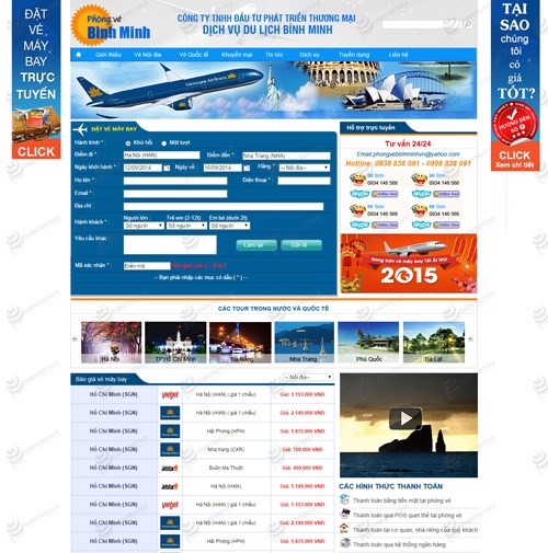 Hình ảnh của Thiết kế website du lịch Bình Minh