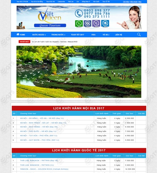 Hình ảnh của Thiết Kế Website Công Ty Du lịch Việt Queen