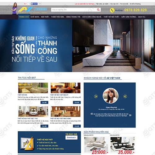 Hình ảnh của Thiết kế website Công ty nội thất AZ