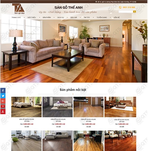 Hình ảnh của Thiết kế web nội thất - Sàn gỗ Thế Anh
