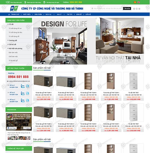 Hình ảnh của Thiết kế website nội thất Văn Phòng - Hà Thành