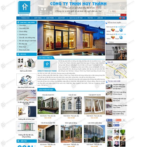 Hình ảnh của Trang website thiết kế nội thất Huy Thành
