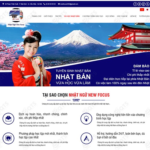 Hình ảnh của Thiết kế website Nhật ngữ Focus