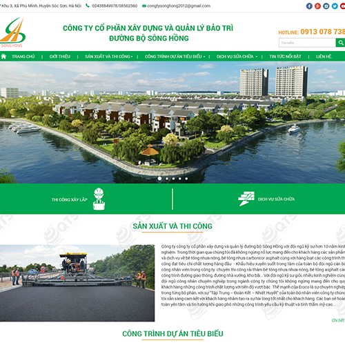 Hình ảnh của Thiết kế website Xây dựng Sông Hồng