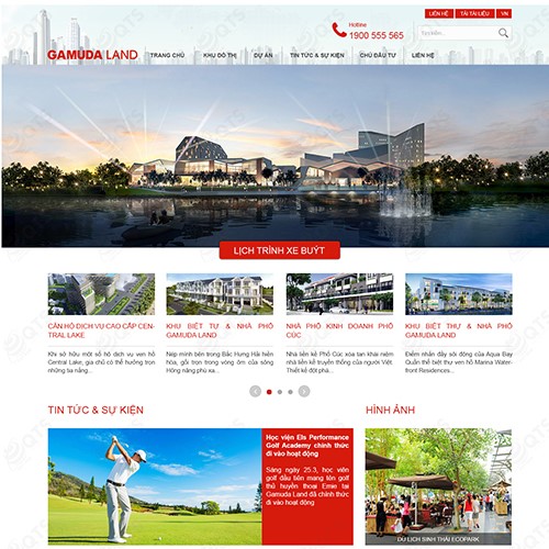 Hình ảnh của Thiết kế website BĐS Gamuda Land