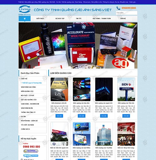 Hình ảnh của thiết Kế web quảng cáo Ánh sáng Việt