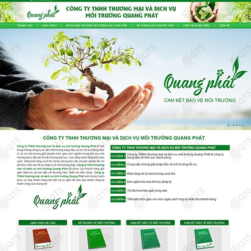 Hình ảnh của Thiết kế website Môi trường Quang Phát