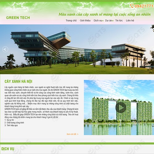 Hình ảnh của Thiết kế website Cây Xanh Hà Nội