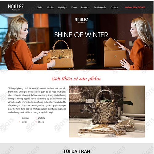 Hình ảnh của Thiết kế website Thời trang Moolez