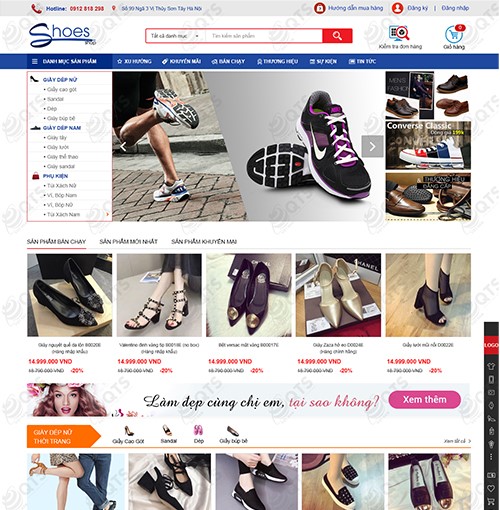 Hình ảnh của Mẫu thiết kế webiste Thương mại điện tử - Giày dép