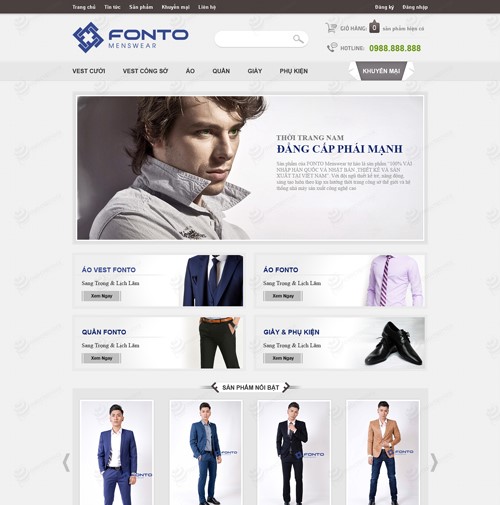 Hình ảnh của mẫu thiết kế web thời trang