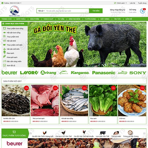 Hình ảnh của Thiết kế website Thực phẩm Giang Sơn