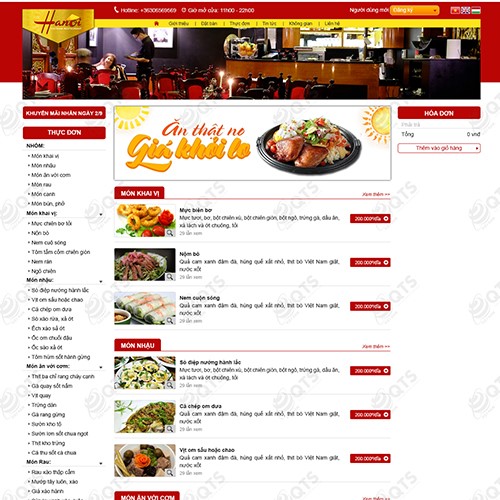 Hình ảnh của Thiết kế website Ha noi Restaurant