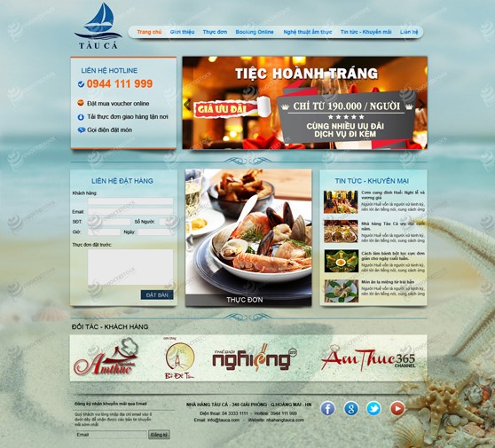 Hình ảnh của Thiết kế web ẩm thực Tàu Cá