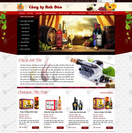 Hình ảnh của Thiết kế web thực phẩm Anh Đào
