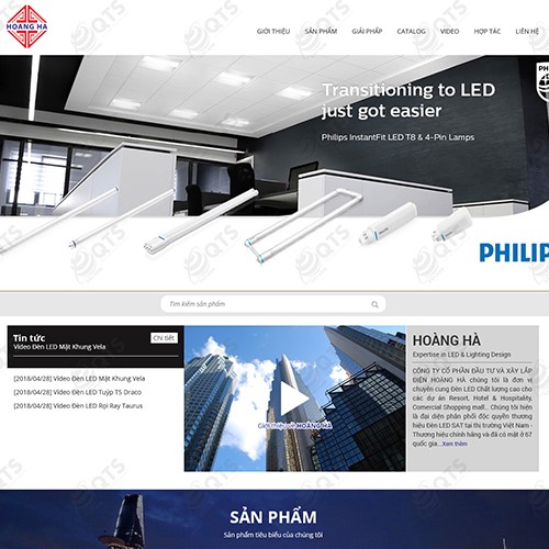 Hình ảnh của Thiết kế website Đèn led Hoàng Hà