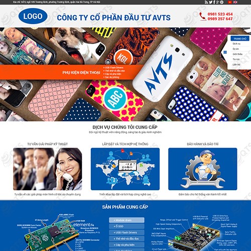 Hình ảnh của Thiết kế website phụ kiện thoại AVTS