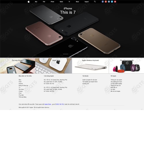 Hình ảnh của Mẫu Thiết Kế Website Điện thoại Apple