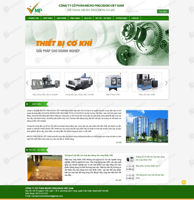Hình ảnh của Thiết kế website thiết bị công nghệ Micro Precision