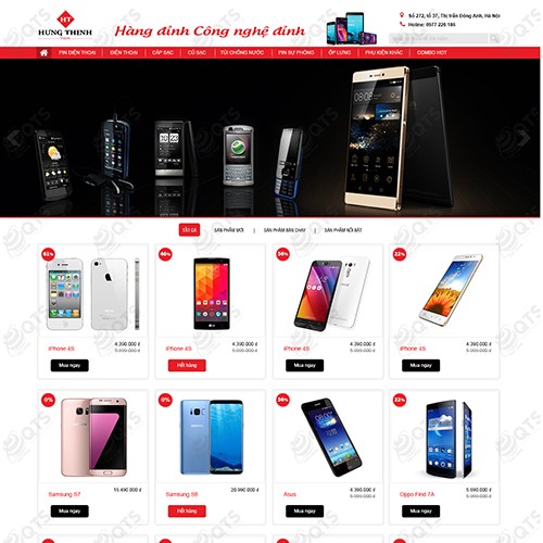Hình ảnh của Thiết kế website Thương mại điện tử Hưng Thịnh Mobile