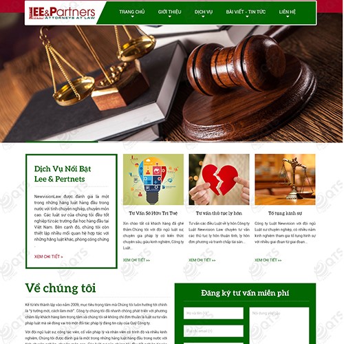 Hình ảnh của Thiết kế website Công ty Luật Lee