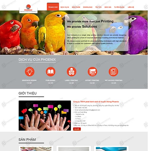 Hình ảnh của Mẫu thiết kế website truyền thông Phoenix