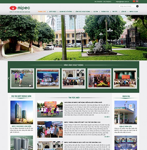 Hình ảnh của Mẫu Website Công Ty Xăng Dầu